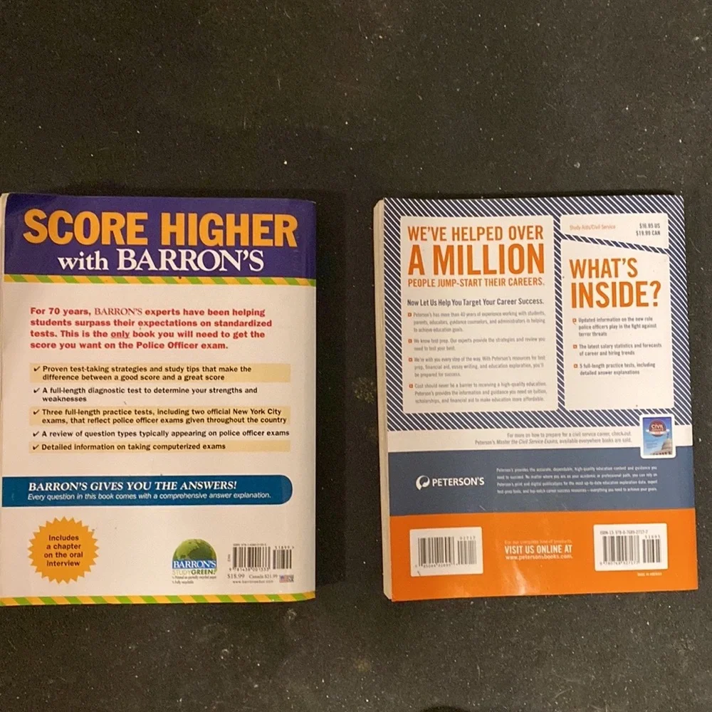 Police officer exam study books